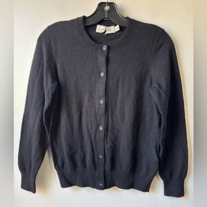 Coach Black Button-Up Long Sleeve Sweater Cardigan